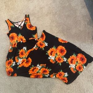 Sunflower maxi dress